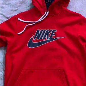 Red Nike hoodie